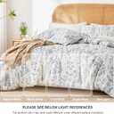Love's cabin White Full Size Comforter Set - Comforter Set Full, 3 Pieces Cute Floral Bedding Sets for All Seasons,1 Soft Reversible Botanical Flowers Comforter and 2 Pillow Shams