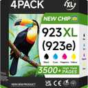 923 923XL Ink Cartridges Combo Pack Replacement for HP 923e 923 XL HP923XL HP923 for OfficeJet Pro 8120e 8125e 8130e 8135e 8138e 8139e 8120 8122 8124 8125 8130 8132 8134 8135 8138 8139 (WITH CHIP)