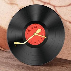Leptetek 12" Vinyl Records Wall Decor, Vinyl Record Wall Clock, Unique Wall Clocks with Battery Operated (Battery Not Included) Music Decor and Room Decor