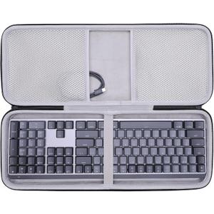 LTGEM Case Compatible with Logitech MX Mechanical Wireless Illuminated Performance Keyboard, Office Travel Carrying Storage Bag - Black+Gray (Case Only)