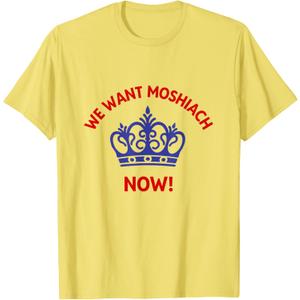 We Want Moshiach Now Messiah Chabad Lubavitch Rebbe Jewish T-Shirt, Size: S