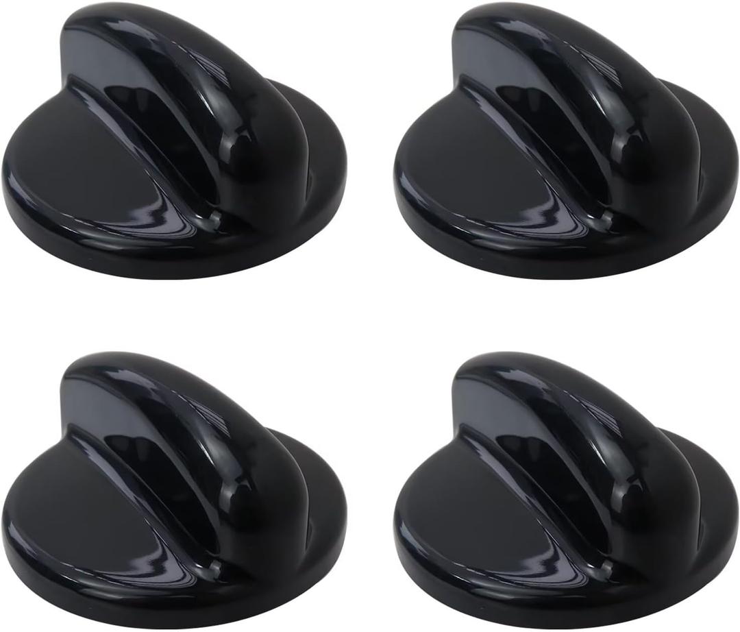 4-Pack WB03T10236 Burner Control Knob, Gas Range Knobs Black for GE Range/Stove/Cooktop