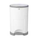 Diaper Dekor EKO Plus Diaper Pail, White | ONLY Eco-Friendly Diaper Pail Made with 70% Recycled Materials | Hands-Free: StepDropDone | Cost-Effective Refill System | Great Cloth Diaper Pail