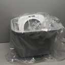 IRIS USA Cat Litter Box, Large Cat Box Enclosure, Top Entry with Litter Catching Lid, Enclosed with Scoop, Gray/White