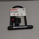 Schwinn Bike U-Lock with Keys, 12 mm x 7.5 inches, Black, Vinyl Coated Steel Shackle, Mounting Bracket for Storage and Transport, Anti Theft Protection, Shackle Bike Lock for Security