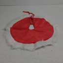 Mudder 19.7 Inch Red and White Mini Christmas Tree Skirt Faux Fur Plush Xmas Tree Skirt for Merry Christmas Holiday Party Decorations Home Christmas Indoor Outdoor Decor
