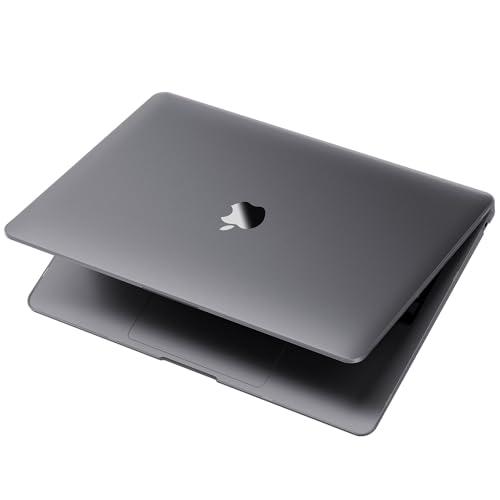 Soonjet Compatible for MacBook Air 13 inch Case 2020 2019 2018, A2337 M1 A2179 A1932, Same as Bare Device, Sturdy Plastic Protective Hard Shell Cover for MacBook Air 13.3 inch Case - Space Gray Clear