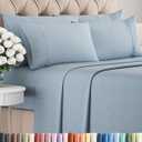 Full 6 Piece Sheet Set  Cooling & Breathable Bed Sheets  Hotel Luxury Bed Sheets for Women, Men, Kids & Teens  Bedding with Deep Pockets & Easy Fit  Soft and Wrinkle Free  Full Denim Blue Sheets