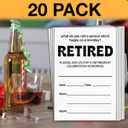 2 x LyoGao Funny Retirement Party Invitations With Envelopes (20 Pack) - Retired Party Fill in Invites Cards