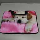 icolor Canvas 13 Inch Laptop Shoulder Case, Messenger Briefcase, Protective Carrying Bag Sleeve Fits 11.6" 12" 12.9" 13.3" Computer/Ultrabook/Notebook (Cute Dog)