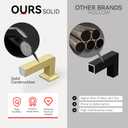homdiy Gold Cabinet Handles, Solid Zinc Alloy Pulls, 5 Inch, 30 Pack | Rustproof & Durable, Square Modern Design, Easy Installation, Smooth Edges, Screws Included, Ideal for Kitchen, Bathroom