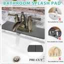 Tioncy 2 Pcs Faucet Mat Sink Splash Guard Oval-hole Oval Splash Pad for Kitchen Sink Oval Base Diatomite Faucet Mat for Bathroom Absorbent Mat Splatter Screens(Dark Gray), about 17.32 x 5.00 inch