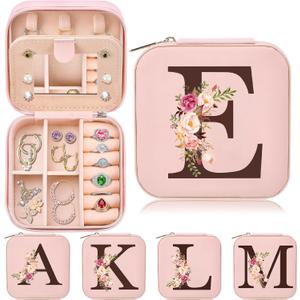 Inngeroo Mothers Day Mom Gifts from Daughter Son, Travel Jewelry Case Box Organizer Personalized Gifts for Mom Wife Women, Gift for Friend Sister Grandma Aunt, pink