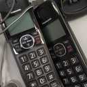 Panasonic DECT 6.0 Expandable System, Cordless Phones With Answering Machine and Call Blocking  3 Cordless Phones 3 Handsets  KXTGE633M (Metallic Black)