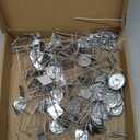 100mm Self Stick Insulation Pins, 100 Sets 0.8 Inch Self Locking Round Washers Aluminum Insulation Hangers for Foam Board Wall Floor Ceiling (100mm/3.94")