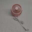 Gaiatop Desk Fan, 5-Inch Portable Electric Table Desktop Air Circulator Fans, Small but Powerful with 3 Speed 360 Adjustable Tilt for Cooling Home Dorm Office Bedroom Bathroom Kitchen, Pink