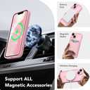 CAPRARO Magnetic for iPhone 14 Case, [Compatible with MagSafe] [Full Camera Protection] Shockproof Protective Slim Translucent Matte Phone Case for iPhone 14 6.1'', Peach Pink