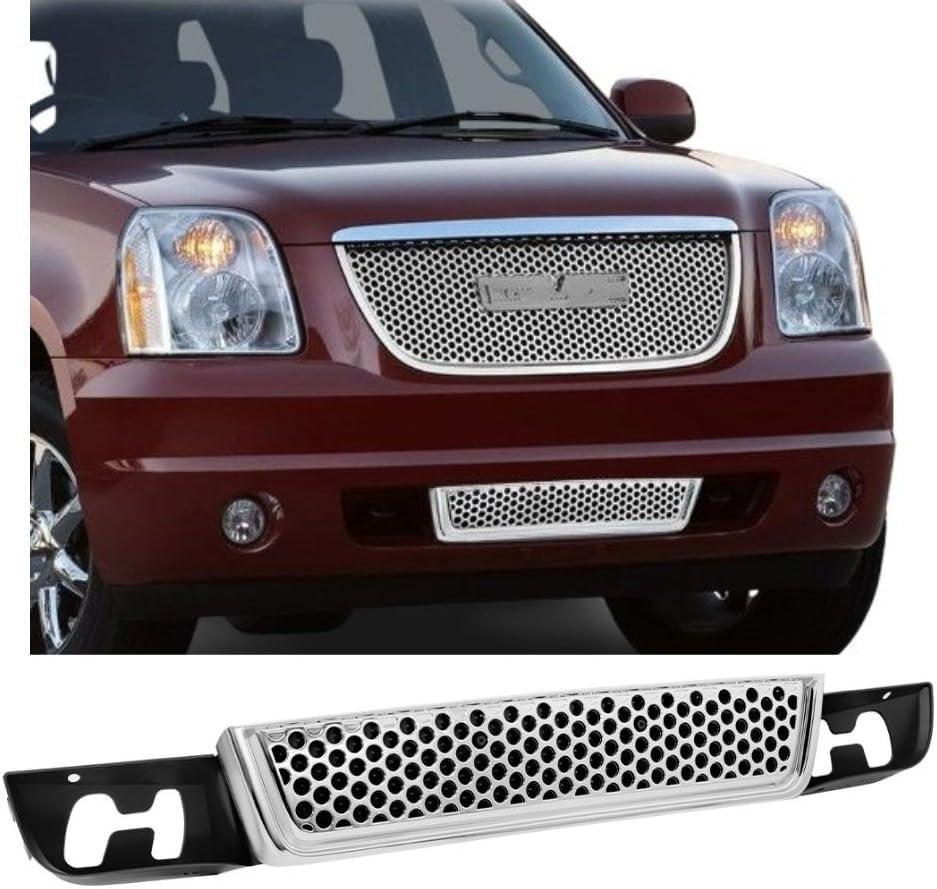 Front Lower Grille Compatible With 2007-2014 GMC Yukon/XL/Denali (Chrome)