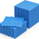Jocoevol 36-Pcs Interlocking Tile, Indoor/Outdoor Drainage Interlocking Floor Tiles 11.8" x 11.8", Anti-Slip Waterproof Soft PVC Splicing Flooring Tile for Garage Patio Pool Bathroom, Blue