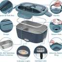 Electric Lunch Box Food Heater 80W Heated Lunch Box for Adults 12V 24V 110V 220V Portable Food Warmer LunchBox Lonchera Elctrica Porttil for Car Truck Work Driver Valentine's Gift for Men Women