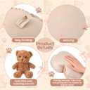 Gejoy 4 Pcs Fabric Balloon and Khaki Bear Nursery Wall Decor 11.8 x 9.8 Inch Oval Balloon Hanging Decoration Bedroom Decor for Baby Shower Boys Girls Gifts Home Accessories