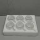 6 PACK Premium Glass Coffee Mugs with Handle, 12 OZ Classic Vertical Stripes Glass Coffee Cups, Transparent Tea Cup for Hot/Cold Beverages, Glassware Set for Americano, Latte, Cappuccino