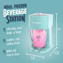 Nostalgia Retro 40-Ounce Frozen Beverage Station - Slushie Machine and Ice Shaver with Automatic Mixing for Soda, Cocktails and Margaritas - Easy & Safe Use - Aqua