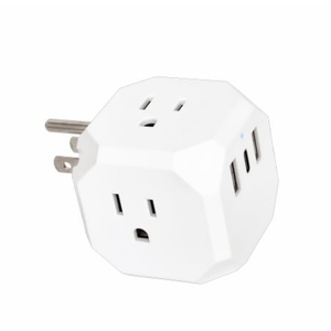 HELIX Power Up 3x3 Muilt Port Wall Adapter With USB C USB A Charging Ports