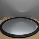 LYYYXGYP Oval Wall Mirror 23x29 Inch Matte Black Metal Frame Decorative Wall Mounted Mirrors for Vanity, Bathroom, Entryway, Living Room, Bedroom
