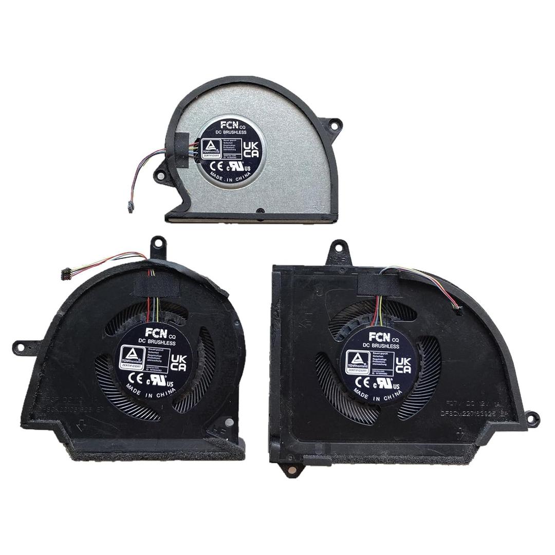 New Cooling Fan CPU+GPU+Small Fan for Laptop Compatible with ASUS ROG Flow 16 X16 Zephyrus NR2203 GV601 GV601R GV601RM GV601RW FPCF FQ7V FQBC DFSCK221051825 DFS5J129134524 DFSCM227163925