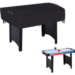Air Hockey Arcade Table Cover,Heavy Duty 600D Oxford Covers for Hockey Game Table/Foosball and Game Soccer Table ,Outdoor Waterproof,Rain, Snow and Wind-Proof (Black, 60*32*20in)