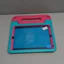 LTROP Kids Case for iPad 9th/ 8th/ 7th Generation (2021/2020/ 2019), iPad 10.2 Handle Stand Case - Turquoise and Rose