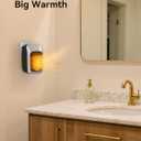 Brightown Plug In Space Heater for Indoor Use, 800W Small Wall Outlet Heater with Remote and Thermostat, LED Display, 12H Timer, Overheat Protection for Bathroom Bedroom Office Home