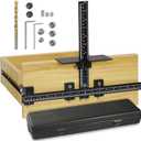 vicrays Cabinet Hardware Handle Jig - Aluminum Alloy Cabinet Template Tool Woodworking Drilling Hole Doweling Guide Punch Locator for Installation Handles Knob on Drawer Door Pulls(Black)