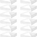 Hiceeden 12 Pack 5" x 5" Vinyl Fence Post Caps, Pyramid PVC Deck Post Caps, Decking Caps for Mailbox, Lamp Post, Deck, Dock, White