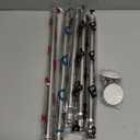 TEECK Shower Curtain Rod, 32-80 inch Adjustable Spring Tension Curtain Rod, Never Rust Anti-Slip Shower Curtain Rod for Bathroom, No Drilling, Never Collapse, Easy to Use, Silver