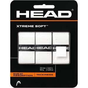 Head Xtreme Soft Racquet Overgrip (3-Pack, White)