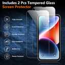 2 x SPIDERCASE Magnetic for iPhone 13 Case, with [2 Pcs Tempered Glass Screen Protector] Compatible with Magsafe Shockproof Military Protective Cover for iPhone 13 (Black)