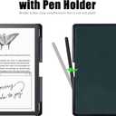 BOZHUORUI Case for 10.2" Kindle Scribe 2022/2024 Tablet - Slim Lightweight PU Leather Book Folio Cover with Pen Holder & Auto Sleep/Wake, Pine Green