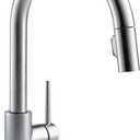 Delta Faucet Trinsic Brushed Nickel Kitchen Faucet, Kitchen Faucets with Pull Down Sprayer, Kitchen Sink Faucet, Faucet for Kitchen Sink with Magnetic Docking Spray Head, Arctic Stainless 9159-AR-DST