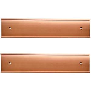 Nameplate Holder Wall or Door 2 Pack (Rose Gold, 2" x 8")