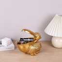 Pelican Key Holder Statues,Fun Animal Hippo Candy Dish,Candy Dish for Office Desk Unique,Modern Key Holder for Pelican Figurine,Suitability Desk and Entry Table Decor Items (All Gold)