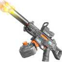 Bamiwe Electric Water Gun for Kids & Adults - Automatic Squirt Gun with up to 32FT Range, Built-in LED Lights & 350mL Leakproof Tank, Rechargeable Summer Pool Beach Outdoor Water Toys for Ages 3+