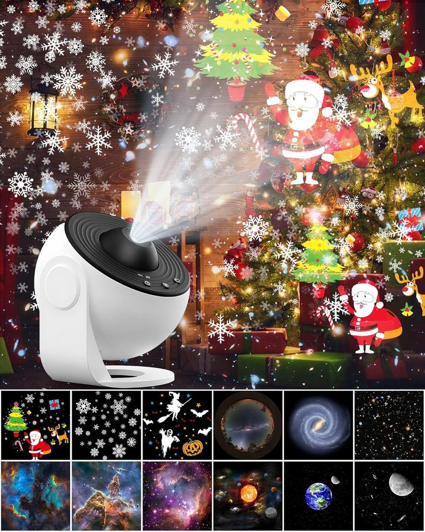 Galaxy Projector Star Lights for Bedroom - 13 in 1 Planetarium Night Light Projector with 4K HD Galaxy Discs for Kids and Home Decor