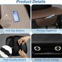 1 Pack Linen Car Seat Cover Front Seat Covers Soft & Breathable Front Premium Covers with Non-Slip Protector Universal Fits Most Automotive, Vans, SUVs, Trucks (1Pack Brown)