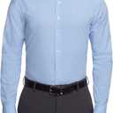 Kenneth Cole Mens Dress Shirt Slim Fit Checks and Stripes (Patterned), Small
