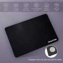 Glass Gaming Mouse Pad, Professional Esport Tempered Glass Mouse Pad Ultra-Smooth Micro-Etched Surface for Top Speed and Control,Hard Mousepad Black (XL 19.7'' L x 15.8'' W)