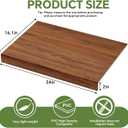 6-Pack PVC Composite Board Wire Rack Covers for Pantry - Imitation Wood-Look 24x16 Inch, Closet, Bathroom, Waterproof Scratch Resistant Easy Install, Wood Shelf Covers for Wire Shelving Brown
