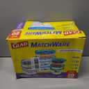 Glad GladWare MatchWare Food Storage Containers with Lids, Reusable Plastic Containers Variety Pack for Lunch, Meal Prep, and Leftovers, Leak Resistant, Microwave and Dishwasher Safe, 20 Piece Set (Multicolor)