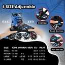 Kuxuan Boys Adjustable Inline Skates with Light up Wheels, Fun Illuminating Skates for Kids Girls Youth  S